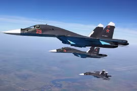 Chiến đấu cơ Su-34 của Nga tham chiến ở Syria (ảnh: SouthFront)