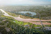 Phối cảnh Trục đại lộ cảnh quan sông Hồng