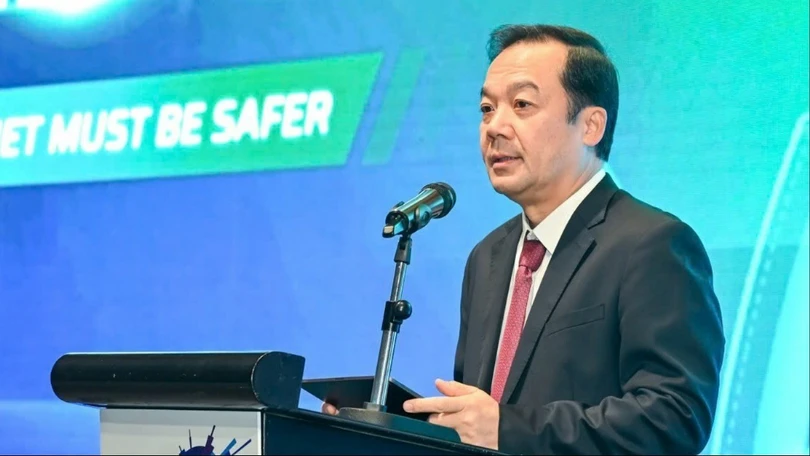 Thứ trưởng Bộ Khoa học và Công nghệ Phạm Đức Long tại Hội thảo Internet Day 2025.