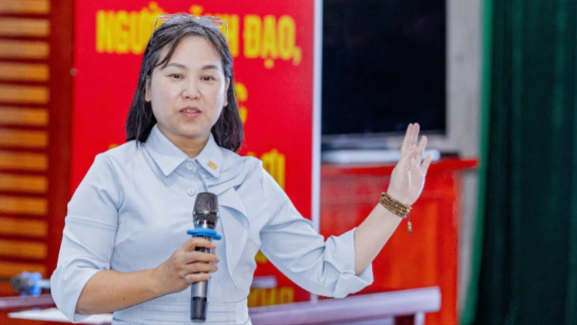 Bà Nguyễn Thị Thu Giang, Phó Chủ tịch kiêm Tổng thư ký Vinasa giới thiệu về Giải thưởng Sao Khuê 2026.