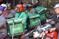 Các tài xế Grab tại Kuala Lumpur. Ảnh: Nikkei Asia.