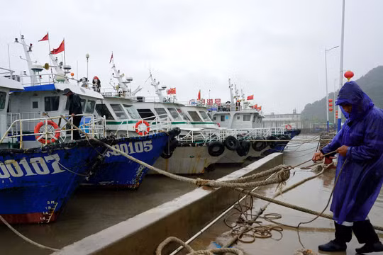 Áp thấp nhiệt đới đã suy yếu thành vùng áp thấp trên khu vực đảo Hải Nam (Trung Quốc)