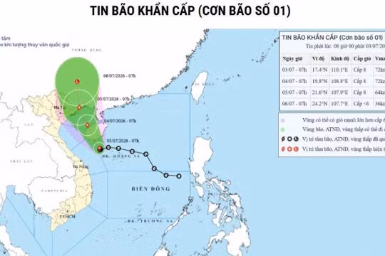 Bão số 1 MAYSAK chính thức hình thành, dự báo hướng vào ven biển Quảng Ninh - Hải Phòng
