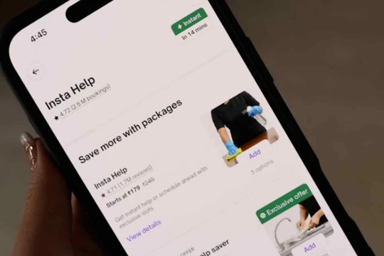 Ứng dụng Insta Help đã ghi nhận 1,61 triệu đơn đặt hàng trong quý vừa qua. Ảnh: Nikkei Asia.