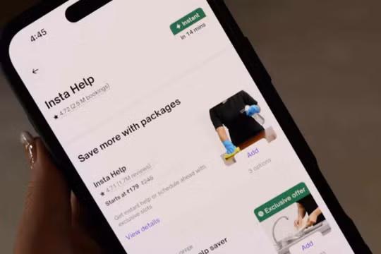 Ứng dụng Insta Help đã ghi nhận 1,61 triệu đơn đặt hàng trong quý vừa qua. Ảnh: Nikkei Asia.