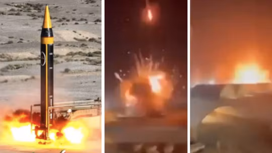 Cảnh phóng tên lửa Kheibar Shekan của Iran và đòn tấn công căn cứ không quân Muwaffaq Al Salti ở Jordan. Ảnh: MW.