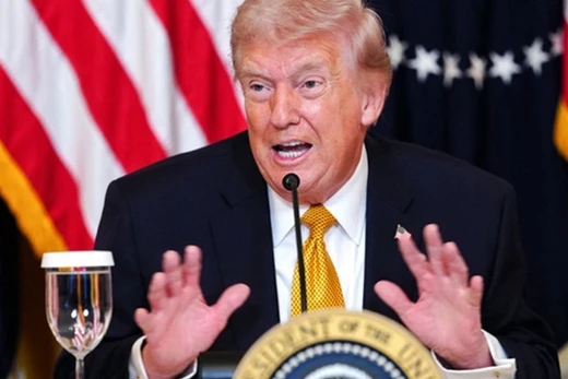 Ông Trump tỏ ra rất bức xúc trước việc các đồng minh không tham gia hoạt động hộ tống tàu thuyền qua eo Hormuz. Ảnh: Guancha.