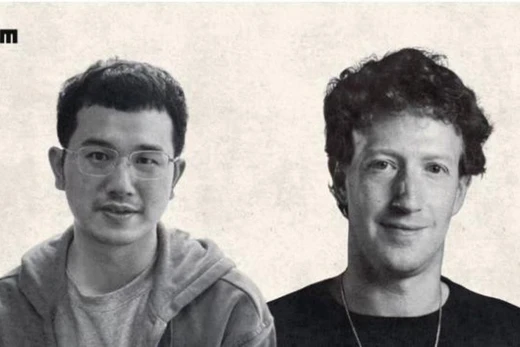 Sau khi bị Meta thâu tóm, ông chủ Manus Tiêu Hoằng (trái) sẽ là Phó chủ tịch Meta phụ trách kỹ thuật và sản phẩm liên quan đến AI agent. Ảnh: ABCNews.