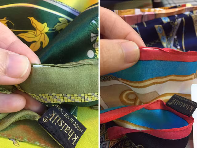 Vụ khăn lụa Trung Quốc bị thay mác đổi tên tại cửa hàng số 113 Khaisilk tại Hà Nội