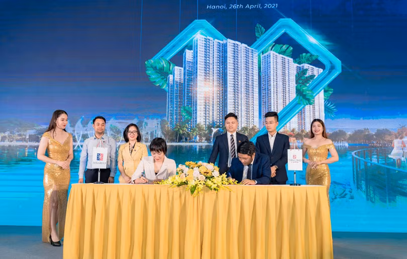 Đại diện MIKGroup và Tân Long Land ký kết hợp tác phân phối độc quyền dự án Imperia Smart City