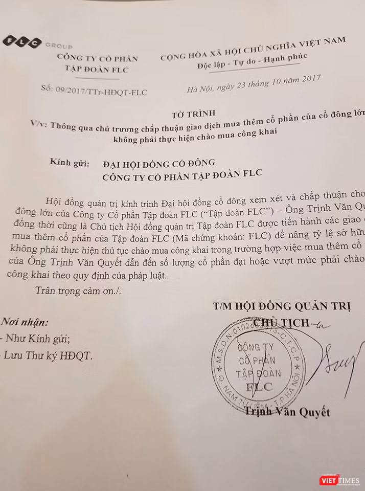 Tờ trình