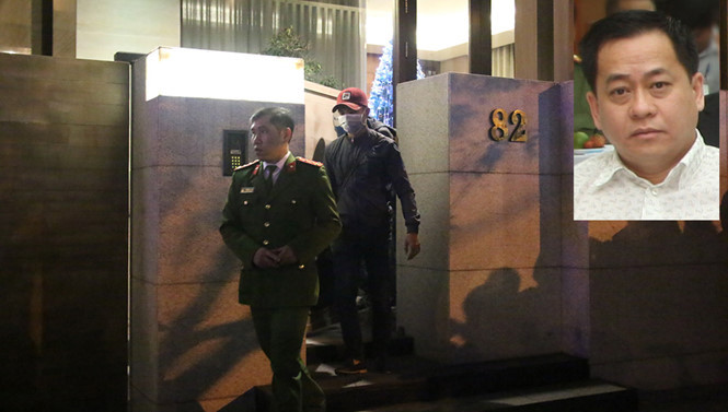 Cơ quan công an khám nhà Vũ 'nhôm' (ảnh nhỏ) Ảnh: Huy Đạt - Khả Hòa