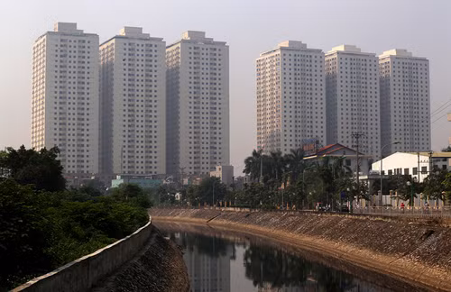 Chung cư HH4 trong khu Đô thị Linh Đàm của Doanh nghiệp tư nhân xây dựng số 1 Điện Biên. Ảnh: VnExpress