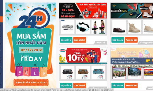 Đúng 0h ngày 2/12, ngày mua sắm trực tuyến 2016 (Online Firday 2016) sẽ chính thức bắt đầu