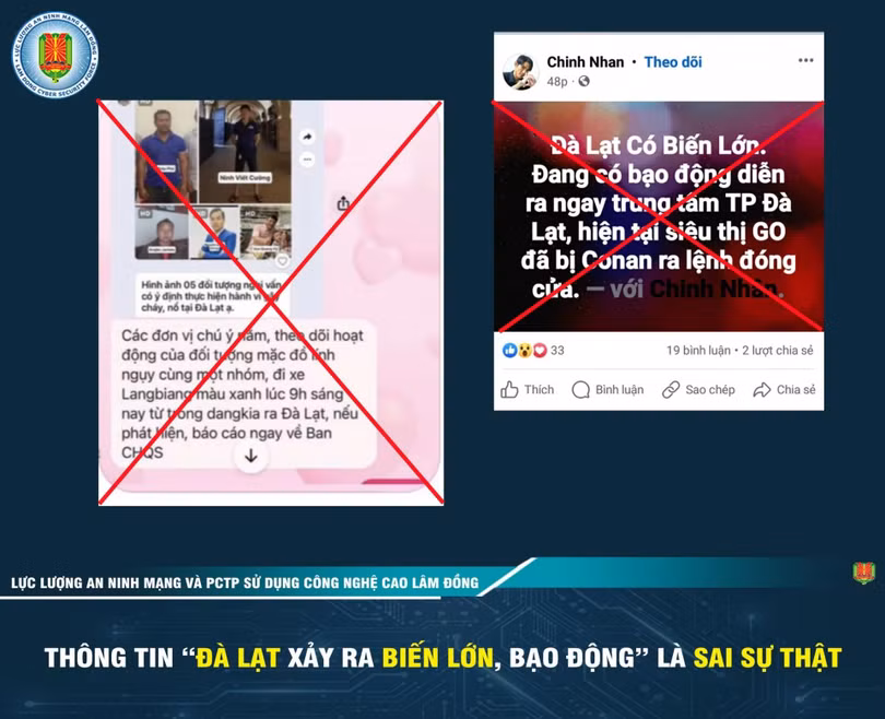 Cơ quan chức năng Lâm Đồng sẽ xác minh, xử lý nghiêm minh việc tung tin thất thiệt.