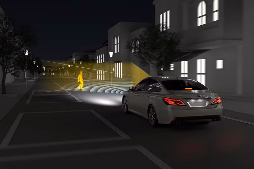 Toyota Crown được trang bị gói Toyota Safety Sense thế hệ thứ hai dưới dạng tiêu chuẩn.