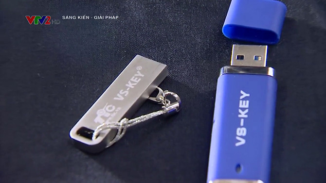 Sản phẩm USB không virus VS-KEY. Ảnh VTV2 