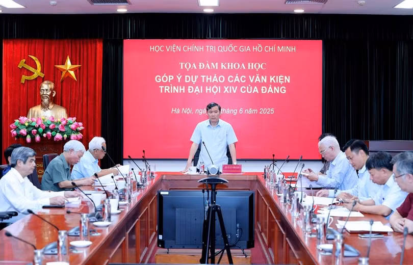 Học viện Chính trị quốc gia Hồ Chí Minh tổ chức toạ đàm khoa học Góp ý Dự thảo các văn kiện trình Đại hội XIV của Đảng, Ảnh: HCMA.
