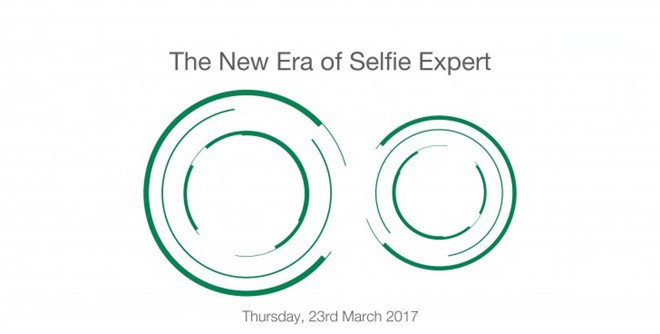 Thư mời tham dự sư kiện ra mắt sản phẩm ngày 23/3 của Oppo với chủ đề "kỷ nguyên mới của chuyên gia selfie". Ảnh:Gsmarena.