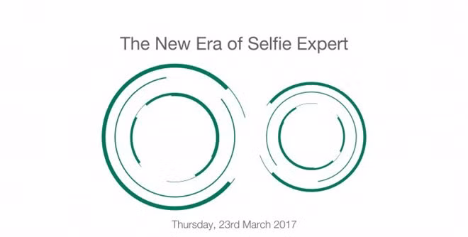 Thư mời tham dự sư kiện ra mắt sản phẩm ngày 23/3 của Oppo với chủ đề "kỷ nguyên mới của chuyên gia selfie". Ảnh:Gsmarena.