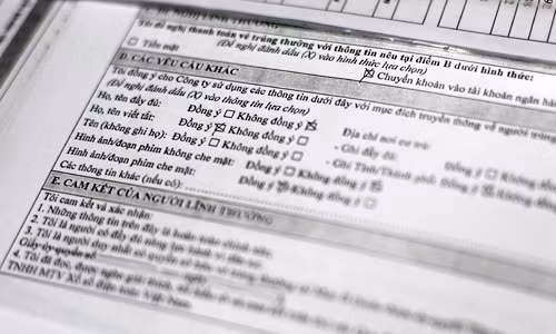 Khách hàng trúng thưởng sẽ quyết định nội dung thông tin cá nhân mà đơn vị phát hành xổ số được công bố