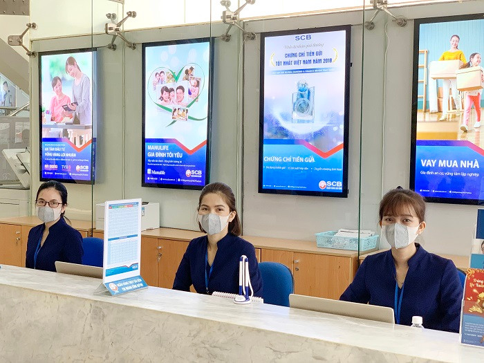 SCB khuyến khích khách hàng của mình tăng cường giao dịch trực tuyến, giao dịch tại nhà thay vì phải đến phòng giao dịch.