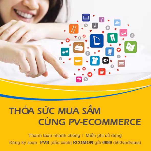 Mua sắm online trên hàng trăm website trong nước và quốc tế với thẻ PVcomBank
