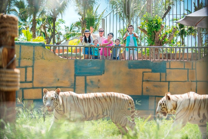 Không xa Đồi Vạn Hoa là Vườn Quý Vương, ngôi nhà chung của nhiều loài động vật quý hiếm như báo hổ Bengal, tê giác, lạc đà một bướu, vượn cáo, vọoc bạc, … cùng các loài chim quý tại khu Vườn Chim như hồng hạc, vẹt xanh vàng Macaw, chim toucan… Không chỉ là nơi tìm hiểu về đời sống của các loài động vật trong Sách Đỏ, Vườn Quý Vương còn có nhiều chương trình biểu diễn hấp dẫn lôi cuốn cả những du khách nhí lẫn ông bà, bố mẹ.