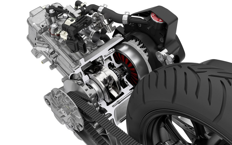 Mô hình mặt cắt động cơ trên xe Honda PCX Hybrid