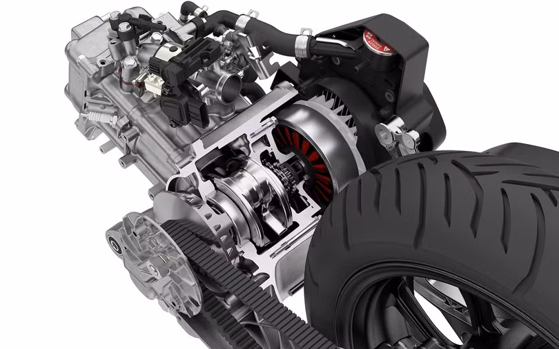 Mô hình mặt cắt động cơ trên xe Honda PCX Hybrid