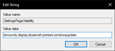 Ẩn tùy chọn thiết lập trong Settings của Windows 10 ảnh 5 Ẩn tùy chọn thiết lập trong Settings của Windows 10 ảnh 5