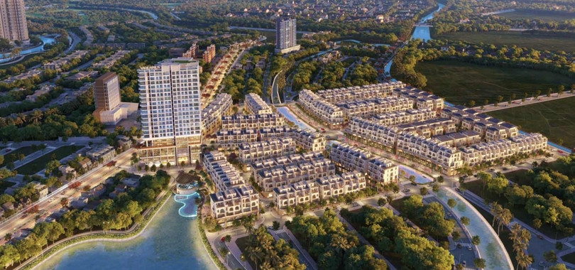 Giá đất Hưng Yên chênh lệch gần trăm triệu/m2 (phối cảnh dự án Vaquarius Văn Giang).