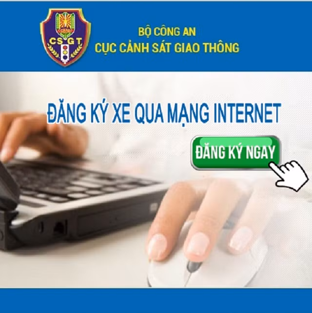 Người dân tại Hà Nội và TP. HCM có thể đăng ký xe qua mạng internet