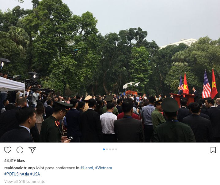 Hình ảnh Hà Nội tươi đẹp trên trang cá nhân của Tổng thống Mỹ Donald Trump ảnh 6