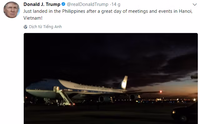 Hình ảnh Hà Nội tươi đẹp trên trang cá nhân của Tổng thống Mỹ Donald Trump ảnh 2