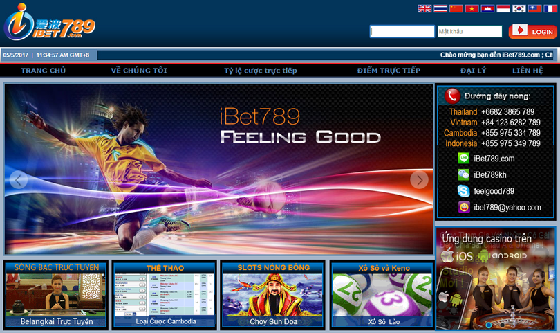 Ảnh chụp màn hình của trang web www.ibet789.com.