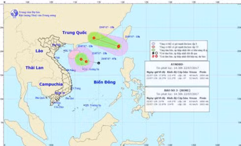 Bão số 3 hình thành trên Biển Đông, cảnh báo rủi ro thiên tai cấp 3 ảnh 1
