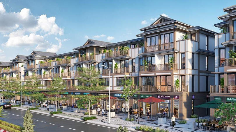 Khu phố Đông với 96 căn shophouse. Khu phố Đông với 96 căn shophouse.