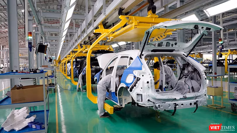 Chính phủ yêu cầu các Bộ, Ngành khi tham mưu xây dựng chính sách phải đảm bảo nguyên tắc khuyến khích sản xuất và lắp ráp ô tô trong nước. (Ảnh: Ngô Minh)