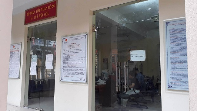 Phòng giao dịch một cửa phường Văn Miếu