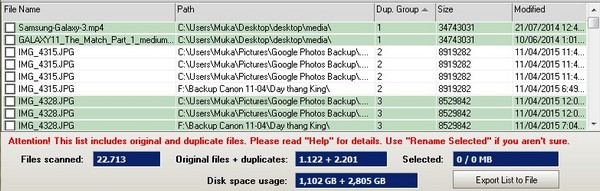 Tìm và loại bỏ file trùng lặp giúp khôi phục dung lượng ổ cứng bị lãng phí ảnh 3 Tìm và loại bỏ file trùng lặp giúp khôi phục dung lượng ổ cứng bị lãng phí ảnh 3