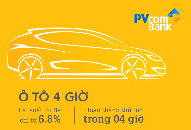 Mua xe ô tô chỉ trong vòng 4 giờ với PVcomBank