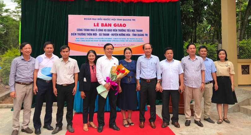 Nhà ở công vụ trường Tiểu học Thanh (huyện Hướng Hóa) - một trong hai công trình PVcomBank trao tặng kinh phí xây dựng. Ảnh: Huyện ủy Hướng Hóa.