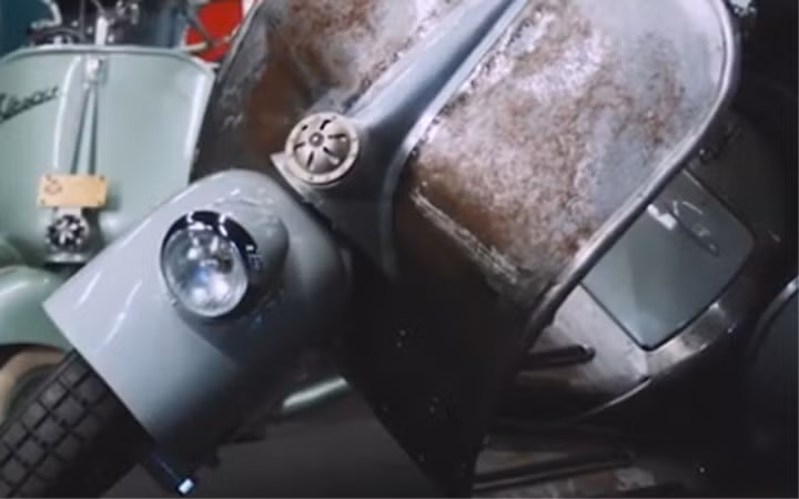 Chiếc Vespa cổ nhất hiện nay vẫn đang hoạt động tốt .