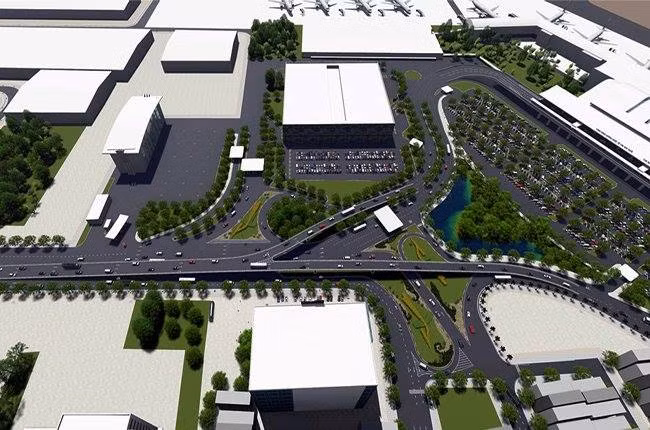 Phối cảnh cầu vượt tại nút giao Trường Sơn để dẫn vào sân bay Tân Sơn Nhất