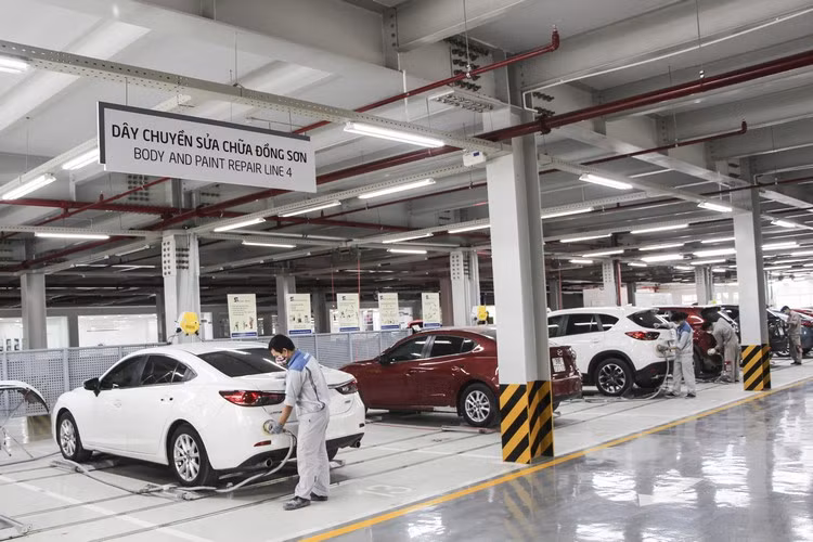 Hệ thống dây chuyền đồng sơn hiện đại, chuyên nghiệp