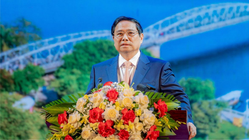 Thủ tướng Phạm Minh Chính phát biểu tại lễ công bố Quy hoạch tỉnh thời kỳ 2021-2030, tầm nhìn đến năm 2050