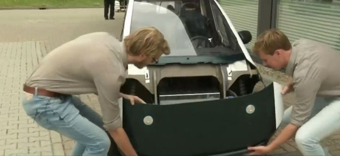 Sinh viên Hà Lan chế tạo xe ô tô điện có thể tự phân hủy sinh học ảnh 2