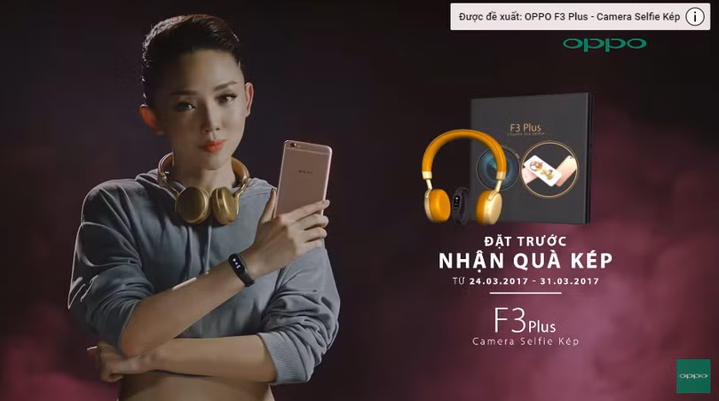 Hình ảnh Tóc Tiên trên tay Oppo F3 Plus cùng với các thông tin đặt hàng trước sản phẩm tại Việt Nam.