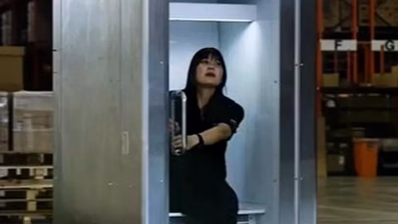 “Do Hiemon Box” của Trusco là một buồng làm mát dành cho một người, được thiết kế để bảo vệ công nhân khỏi cái nóng gay gắt của mùa hè. Ảnh: Instagram.